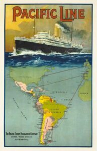 Material publicitario de la Pacific Steam Navigation Company (PSNC)